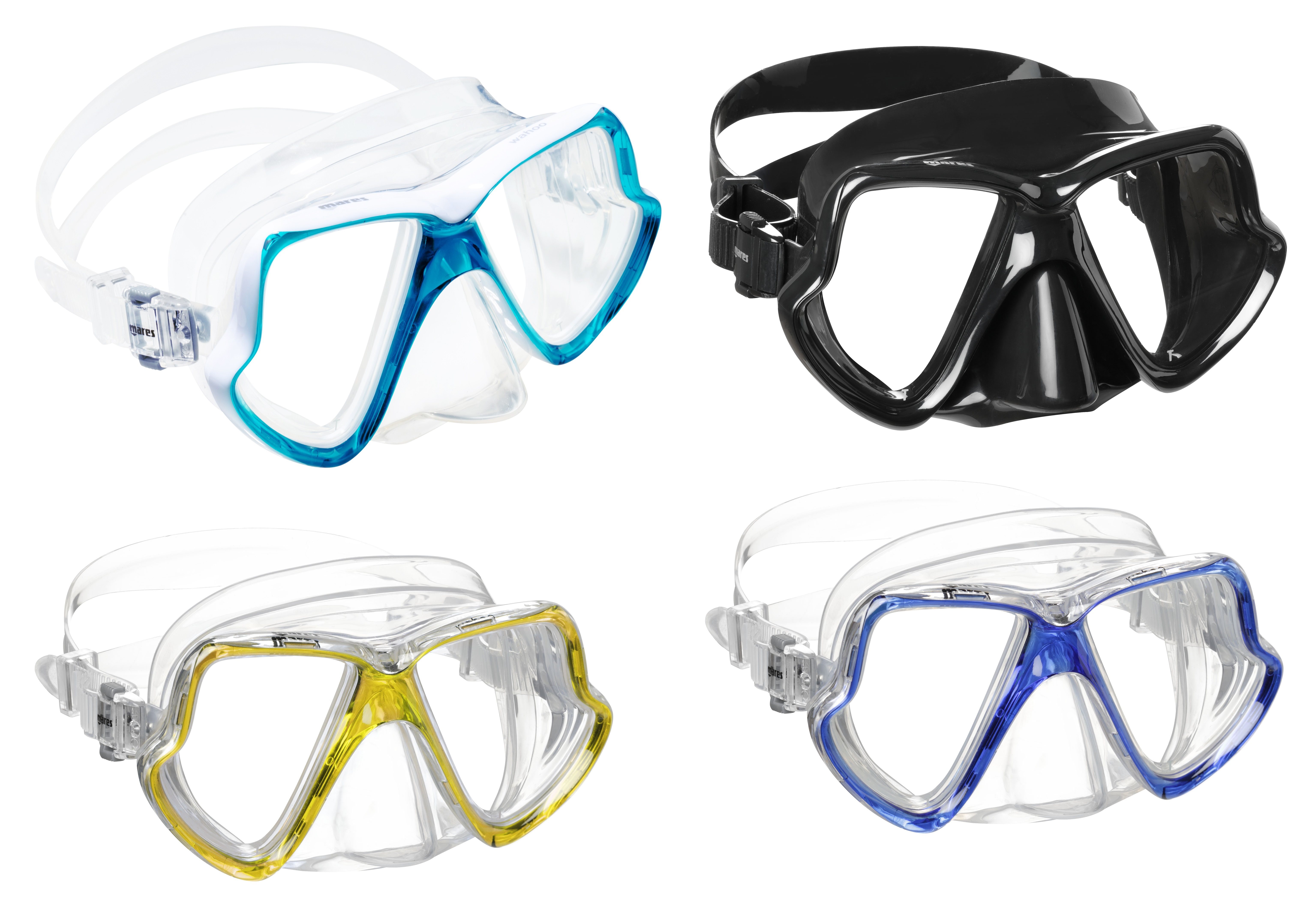 wahoo_gelb_set Mares WAHOO Tauchmaske Taucherbrille