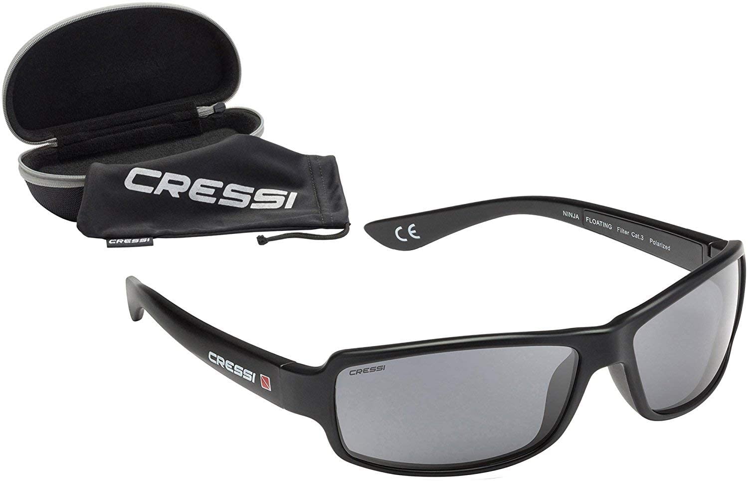 DB100002_Ninja_SMOKE_grey_ CRESSI NINJA FLOATING SMOKE getönte Sonnenbrille Sportbrille