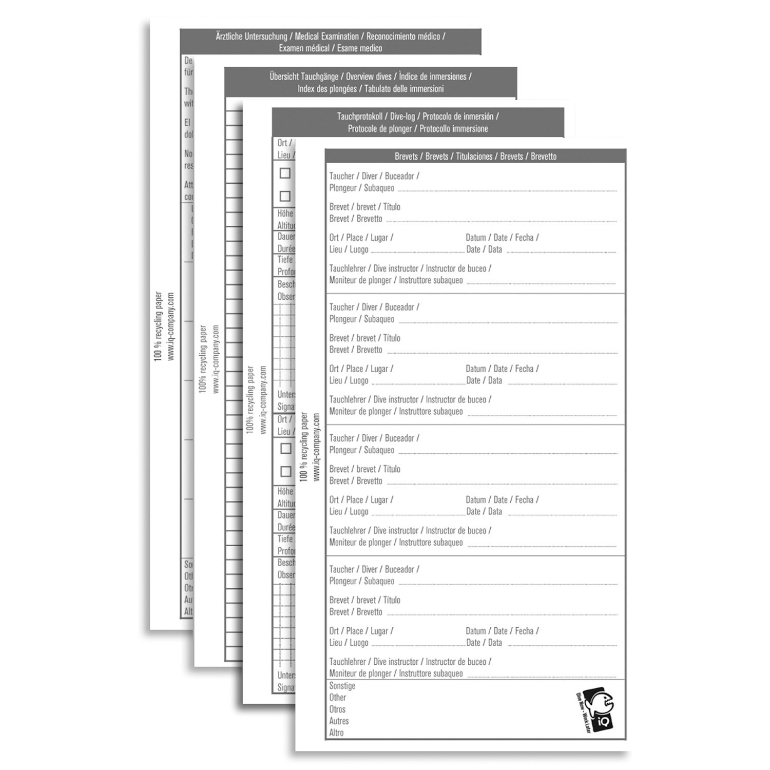 430127_2999 IQ Refill Logbuch Einlagen mit SSI Lochung für M Logbuch