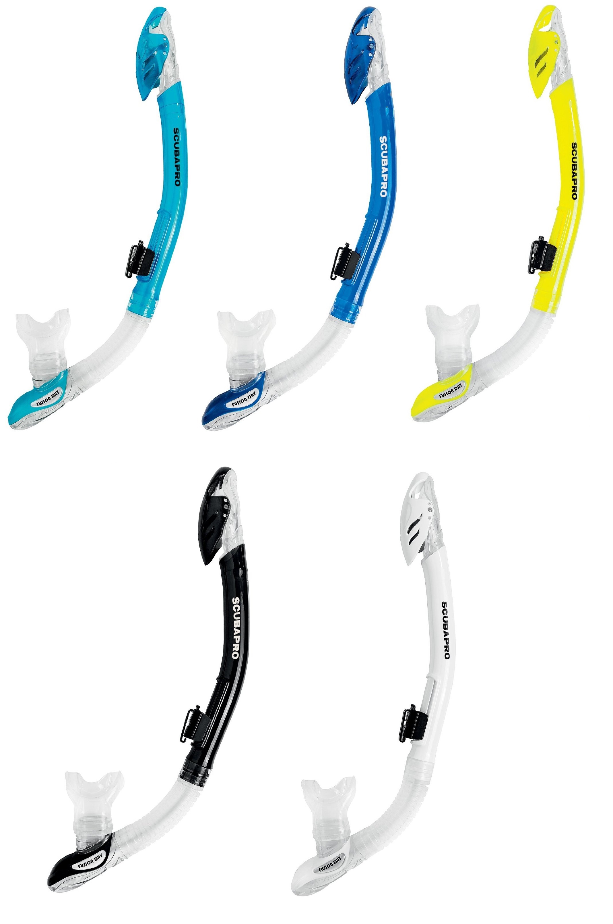 scubapro_fusion_dry_aqua_set Scubapro FUSION DRY Trockenschnorchel Schnorchel