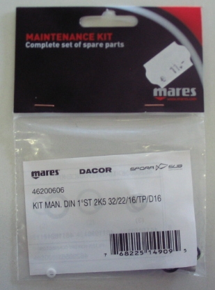 mareskit1stufe Mares 1.Stufe Service Kit für MR42 / V42 DIN Travel Kit Atemregler