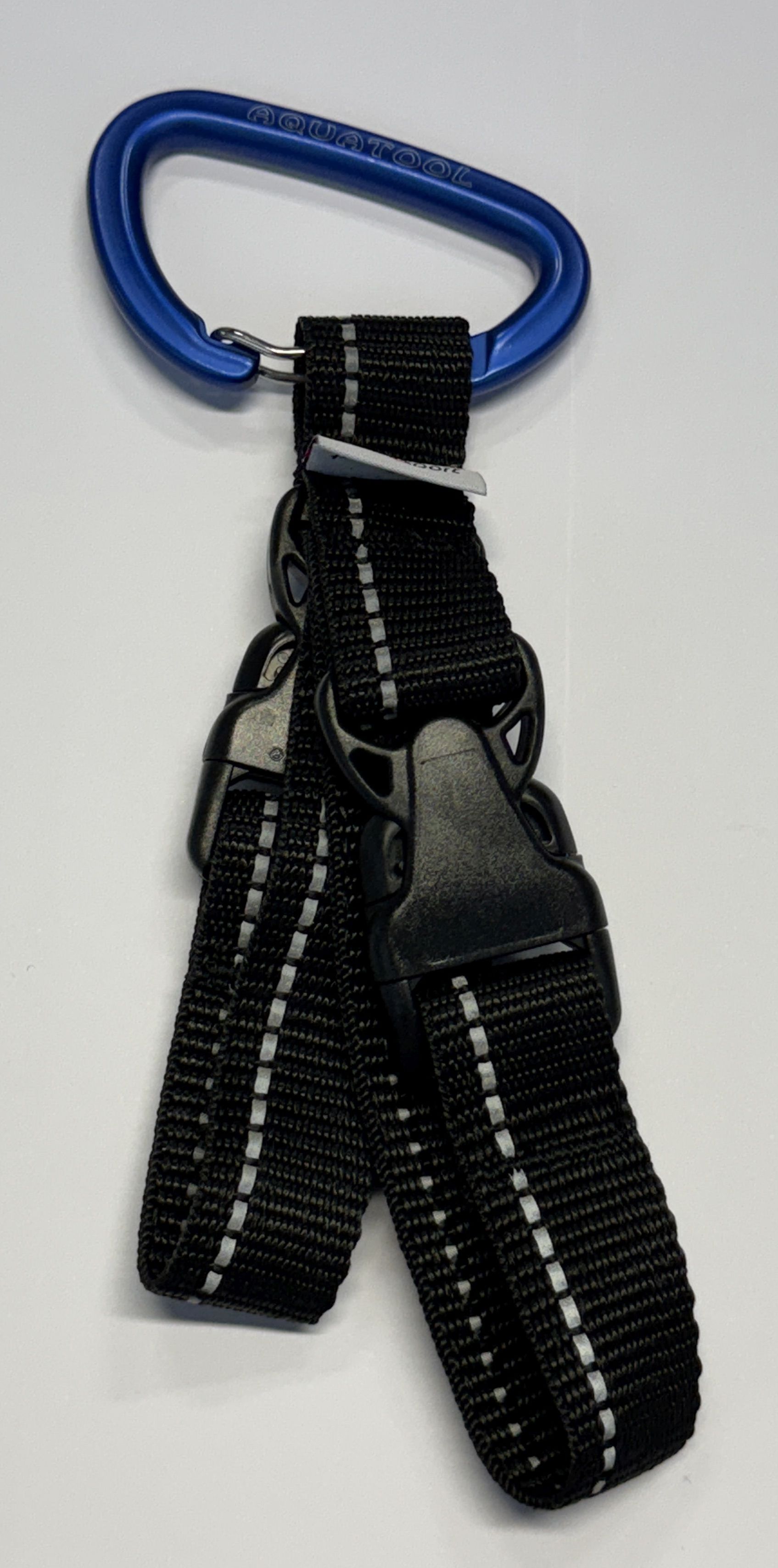 ActionSport Flossenhalter mit 8 cm Aluminium Karabiner und 2 Schnallen