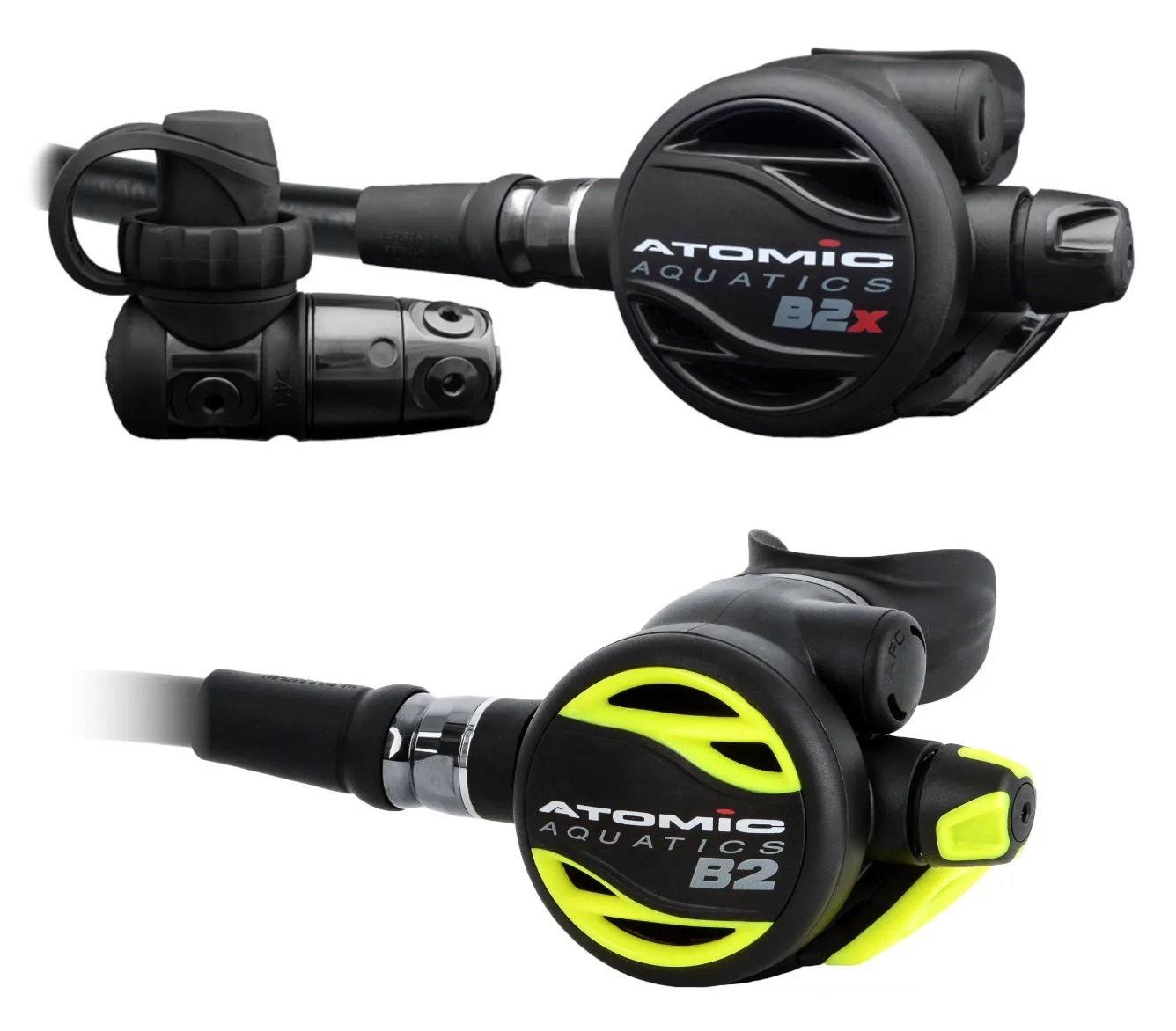 Atomic Aquatics B2x Sealed Atemregler mit Octopus B2 und Atemreglertasche