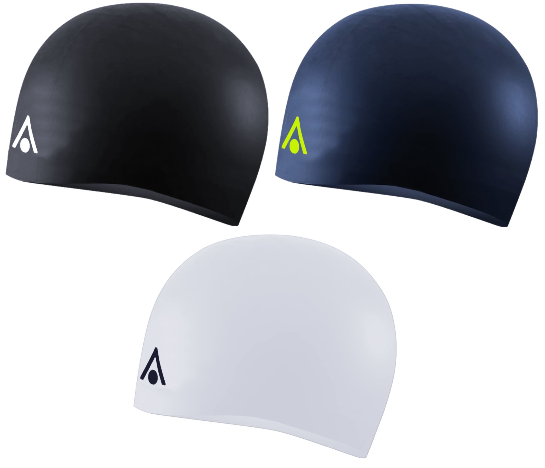 SA218EU0109_RACE-CAP_BLACK-WHITE_set Aqua Sphere RACE CAP Silikon Badekappe Herren