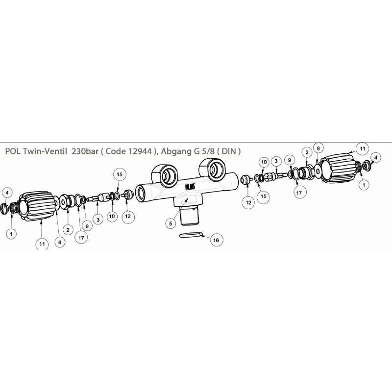 Polaris Wartungssatz für Twinventil Viton Sauerstoffrein