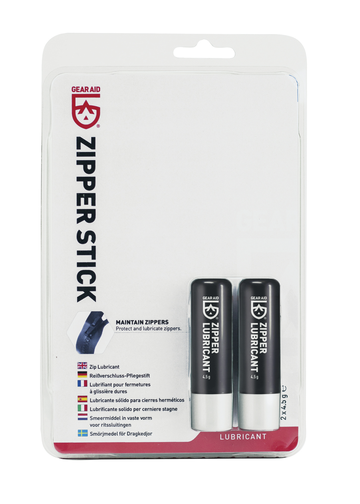 841_028_004_91120_Zipper-Lubricant_2SticksCls_rgb Gear Aid Zip Tech Pflegestifte für Trockentauchanzug Reißverschlüsse
