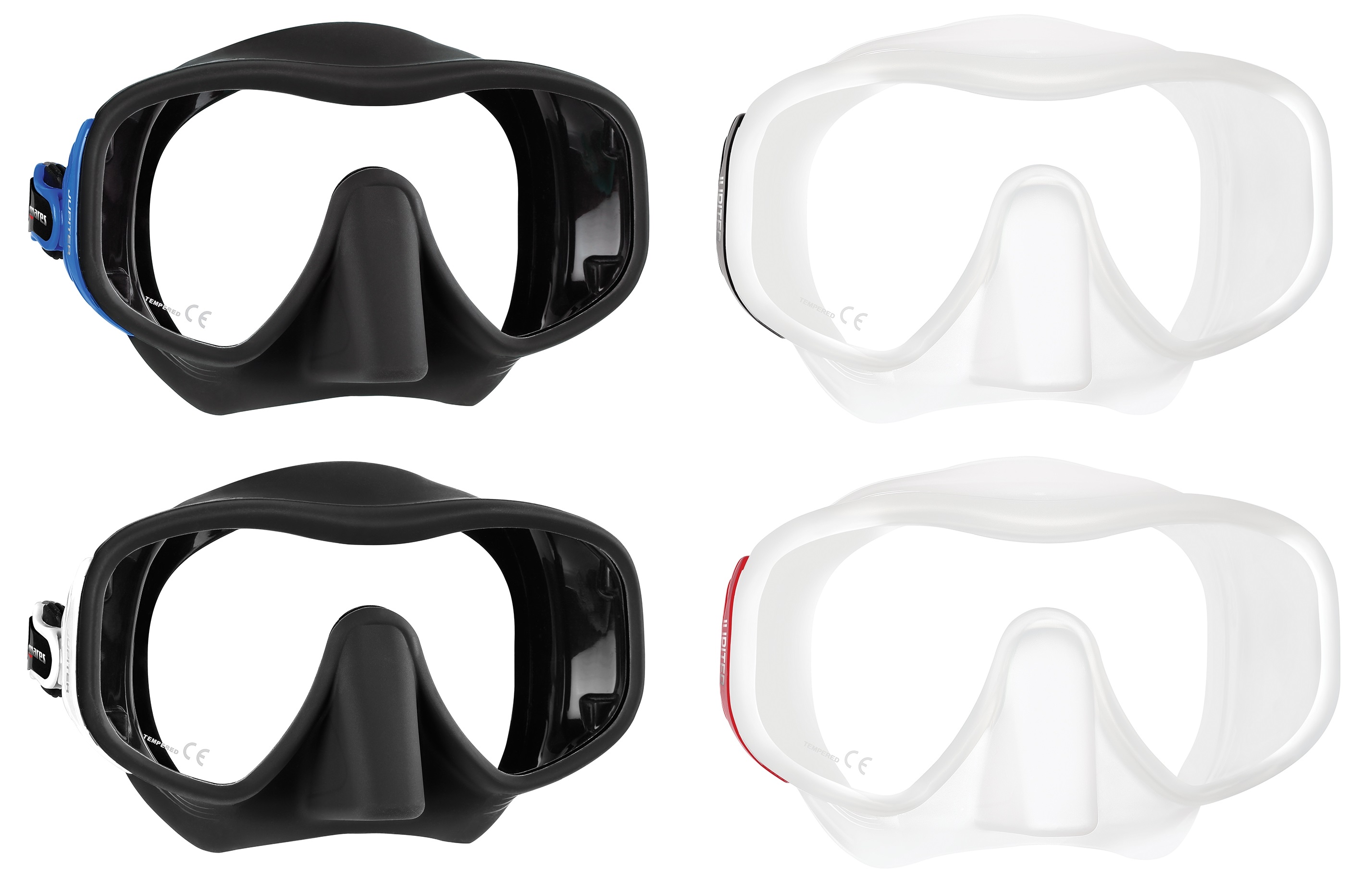 mares-diving-mask-jupiter-blbk_set Mares JUPITER Einglasmaske Rahmenlose Tauchmaske