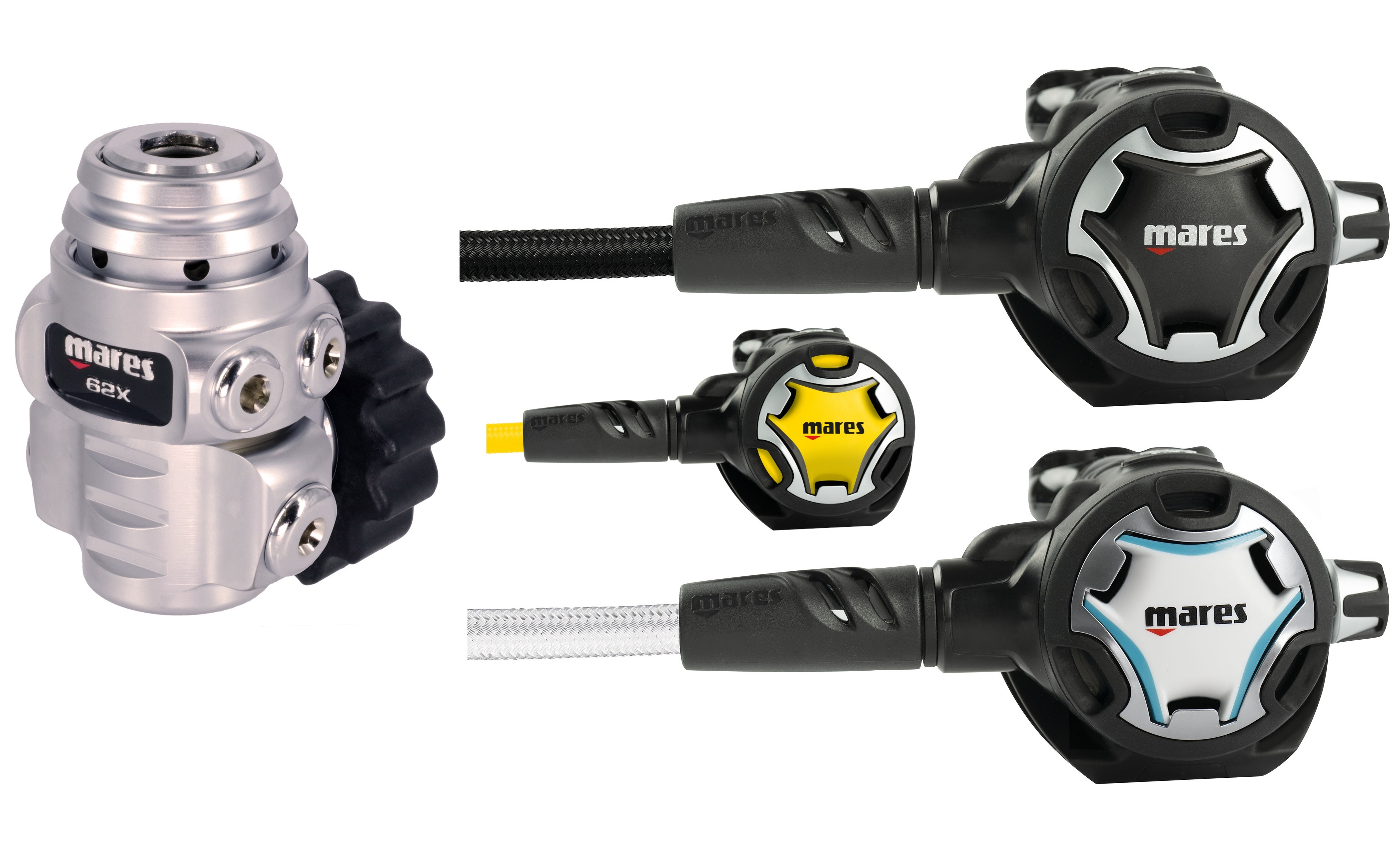 Mares DUAL ADJ 62X DUAL Octopus Oktopus DUAL Atemreglerset Lungenautomat Mares DUAL ADJ 62X DUAL Octopus Oktopus DUAL Atemreglerset Lungenautomat