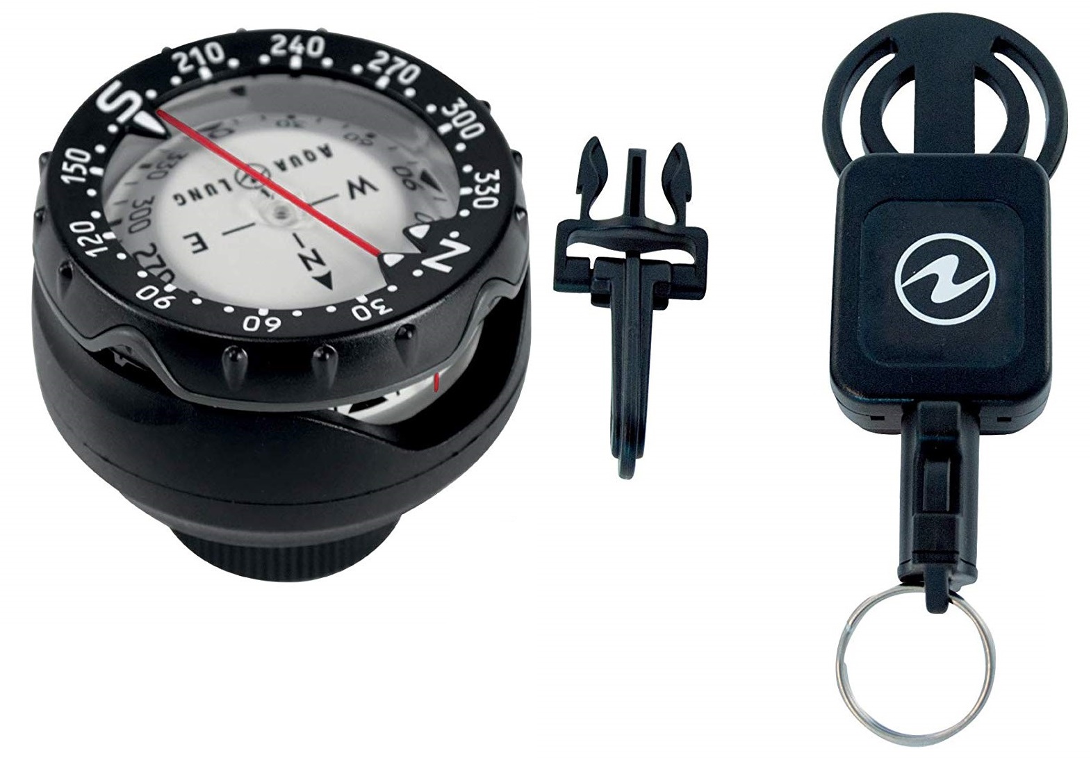 kompass_mit_schlauchhalter_set Aqualung SET Kompass mit Retractor