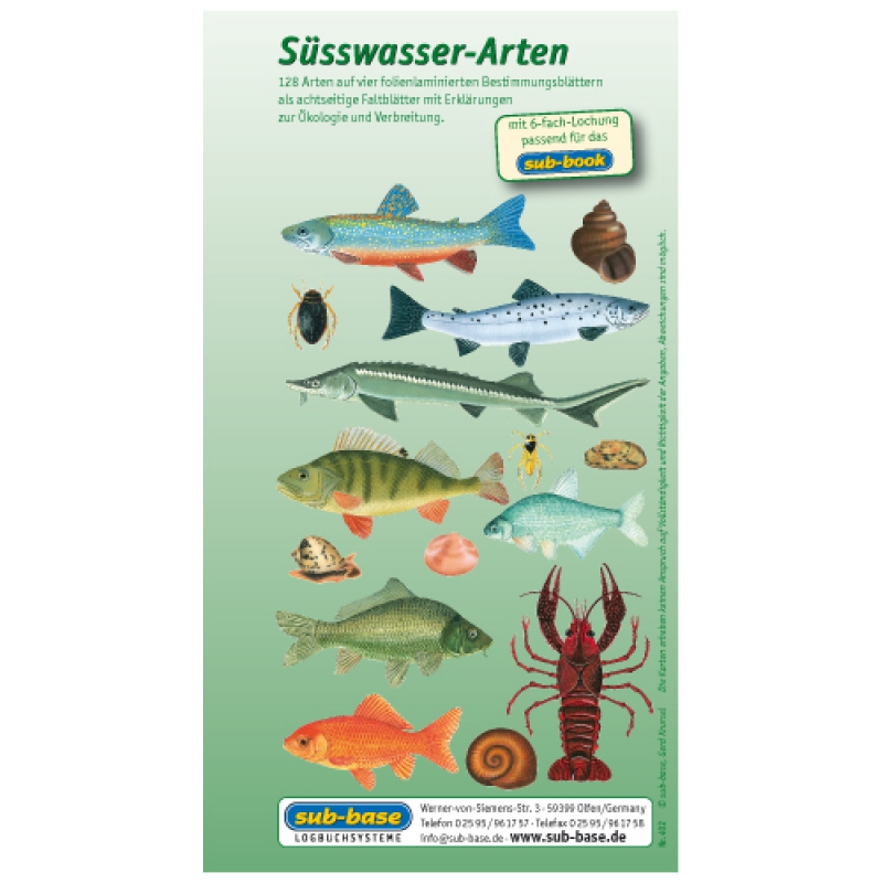 402_suesswasser_karten_2017 sub-base Fischkarten Logbuch Einlagen Süsswasser Fische mit SSI Lochung