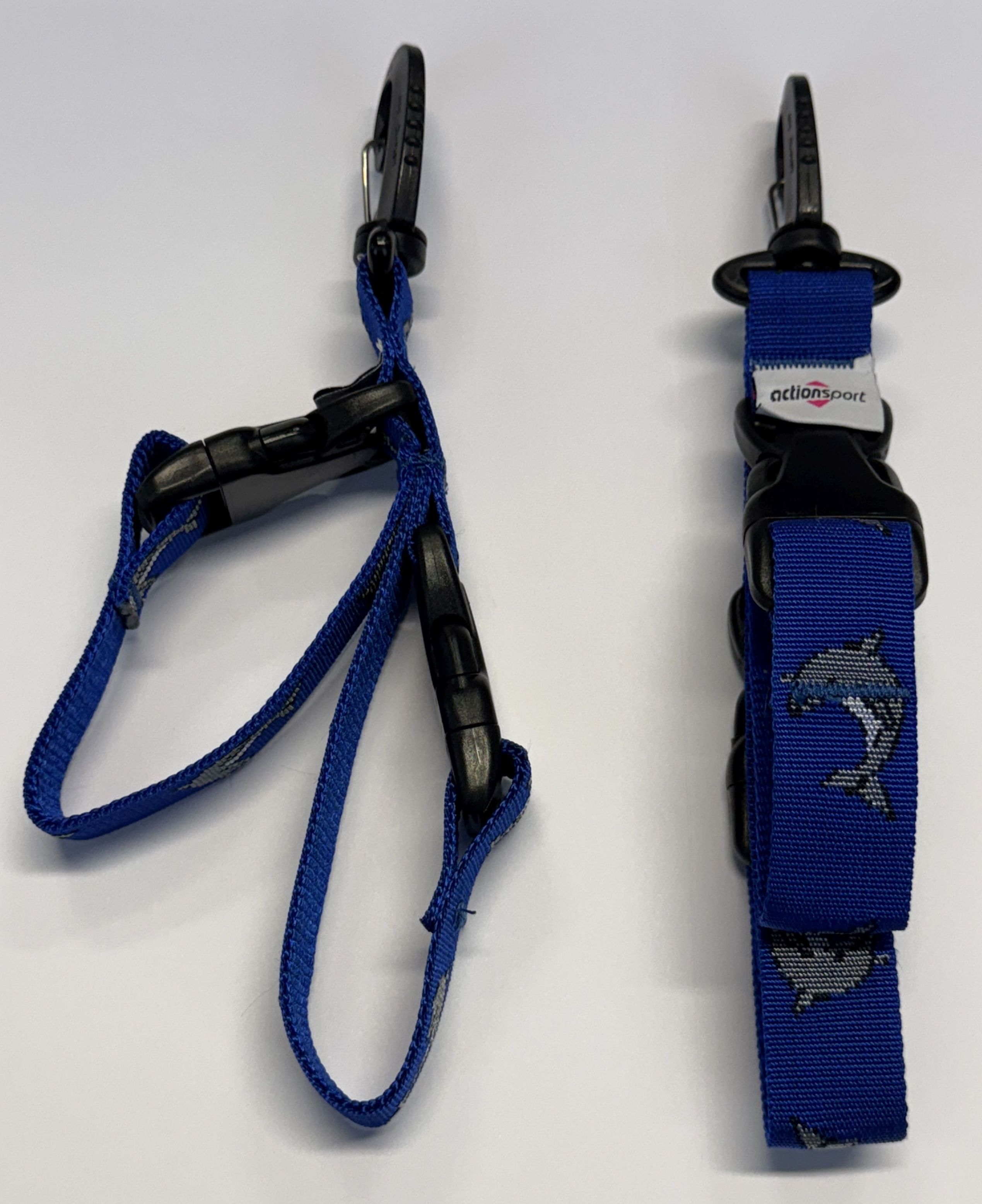 ActionSport Flossenhalter mit Karabiner drehbar 2 Schnallen