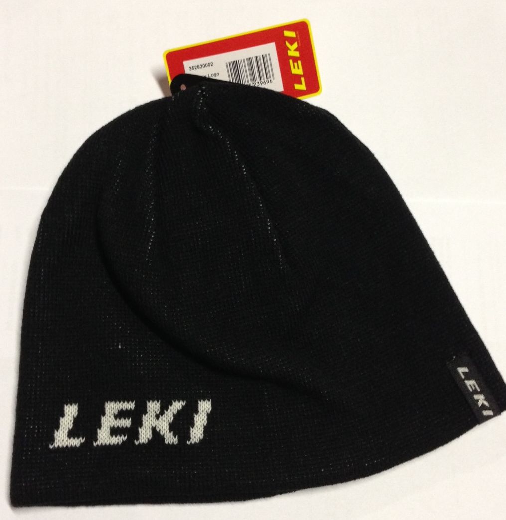beanie-logo-weiss LEKI BEANIE LOGO Wintermütze (black-white)