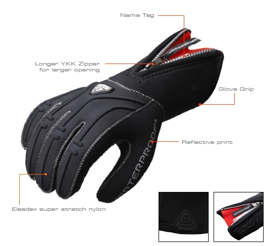 waterproofhandschuhG1 Waterproof G1 5 Finger 3 mm Tauch Handschuhe Neoprenhandschuh