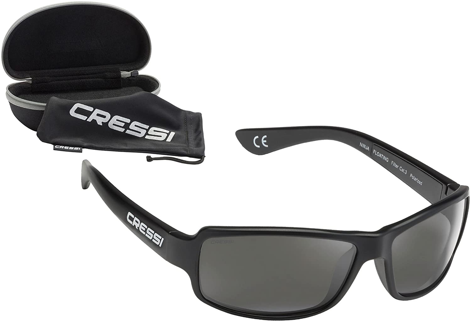 XDB100000_Ninja_SHINY_BLACK_ CRESSI NINJA FLOATING SHINY Sonnenbrille Sportbrille