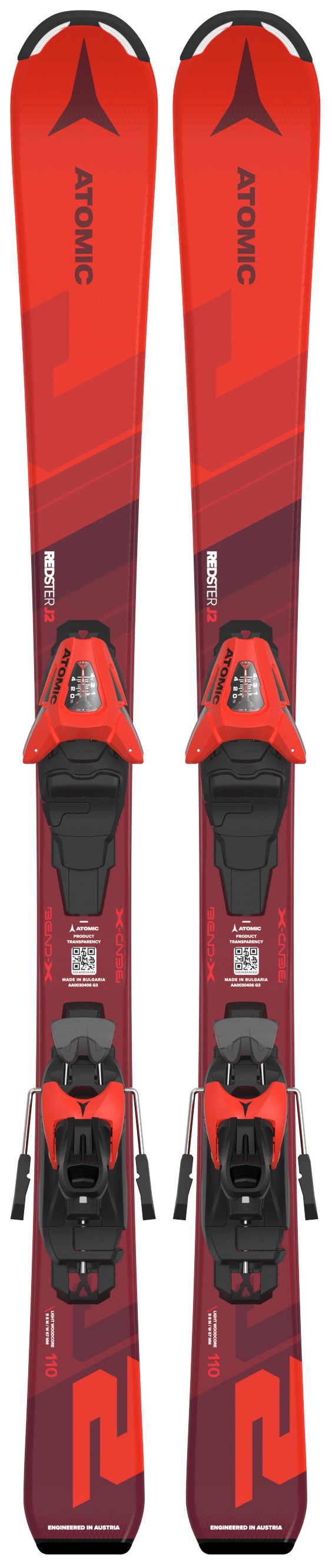ATOMIC REDSTER J2 100-120 mit C 5 GW Bindung Kinderski Collection 2025