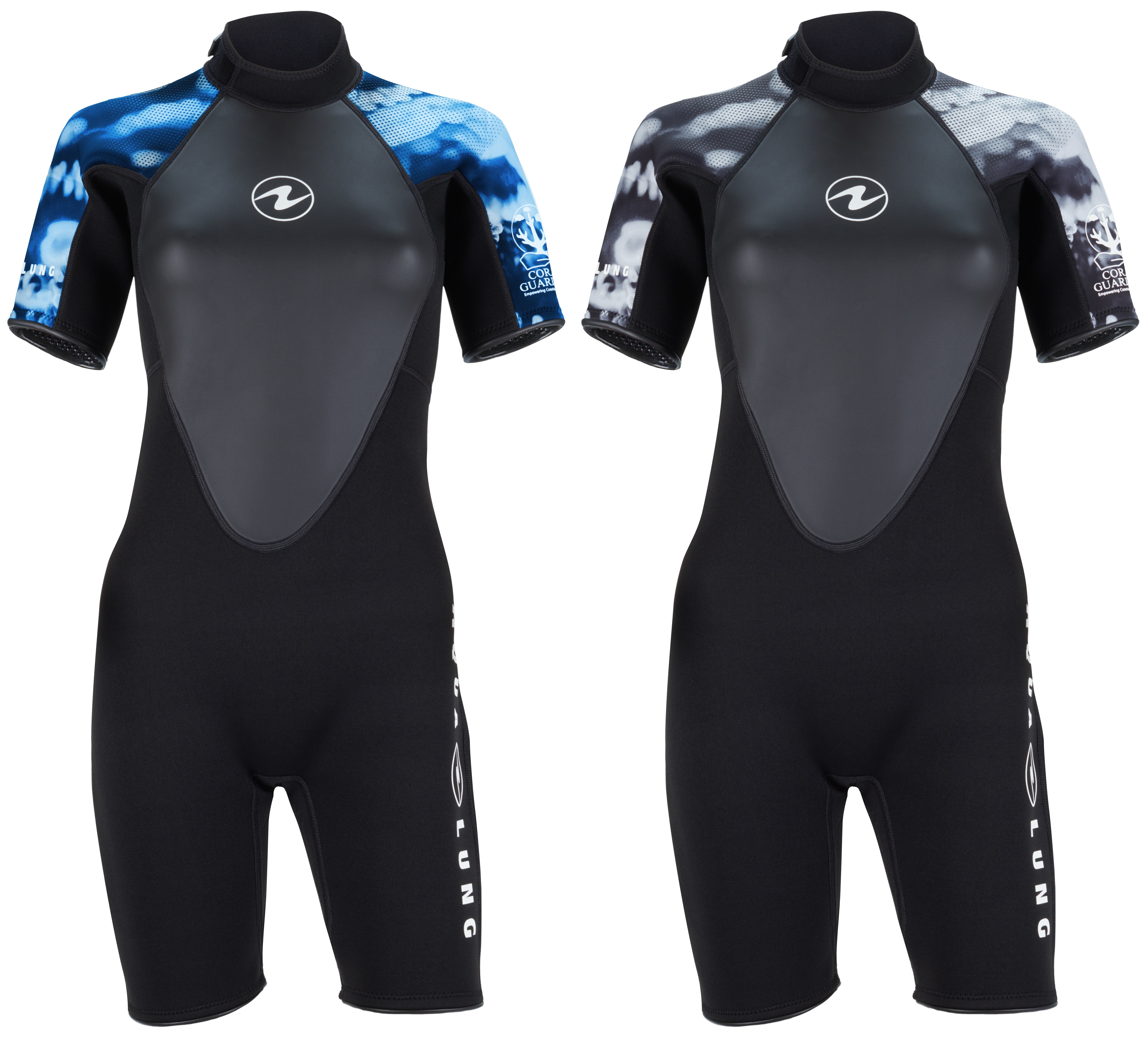 HYDROFLEX_SHORTY_WOMEN_BLUE_FRONT2 Aqualung HYDROFLEX 3 mm SHORTY Damen Shortie