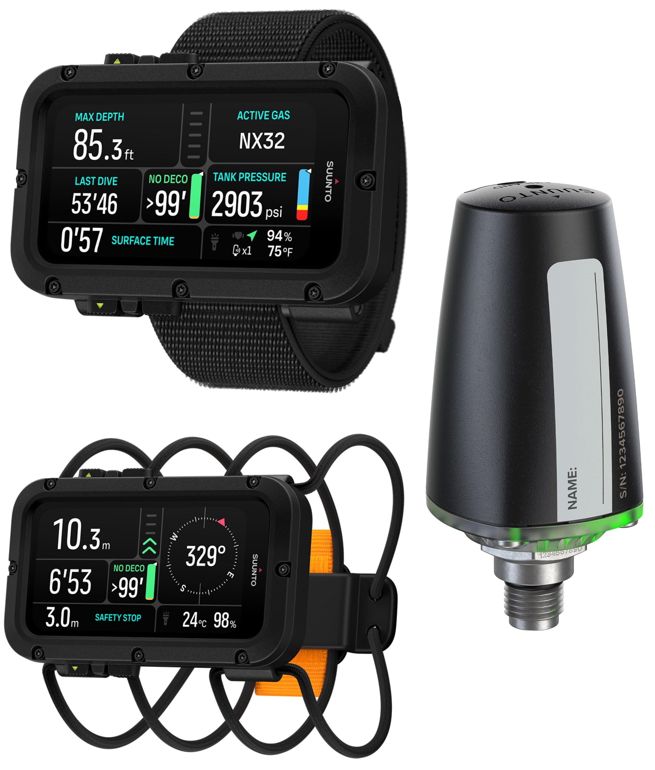 Suunto NAUTIC Tauchcomputer mit oder ohne Sender TANK POD