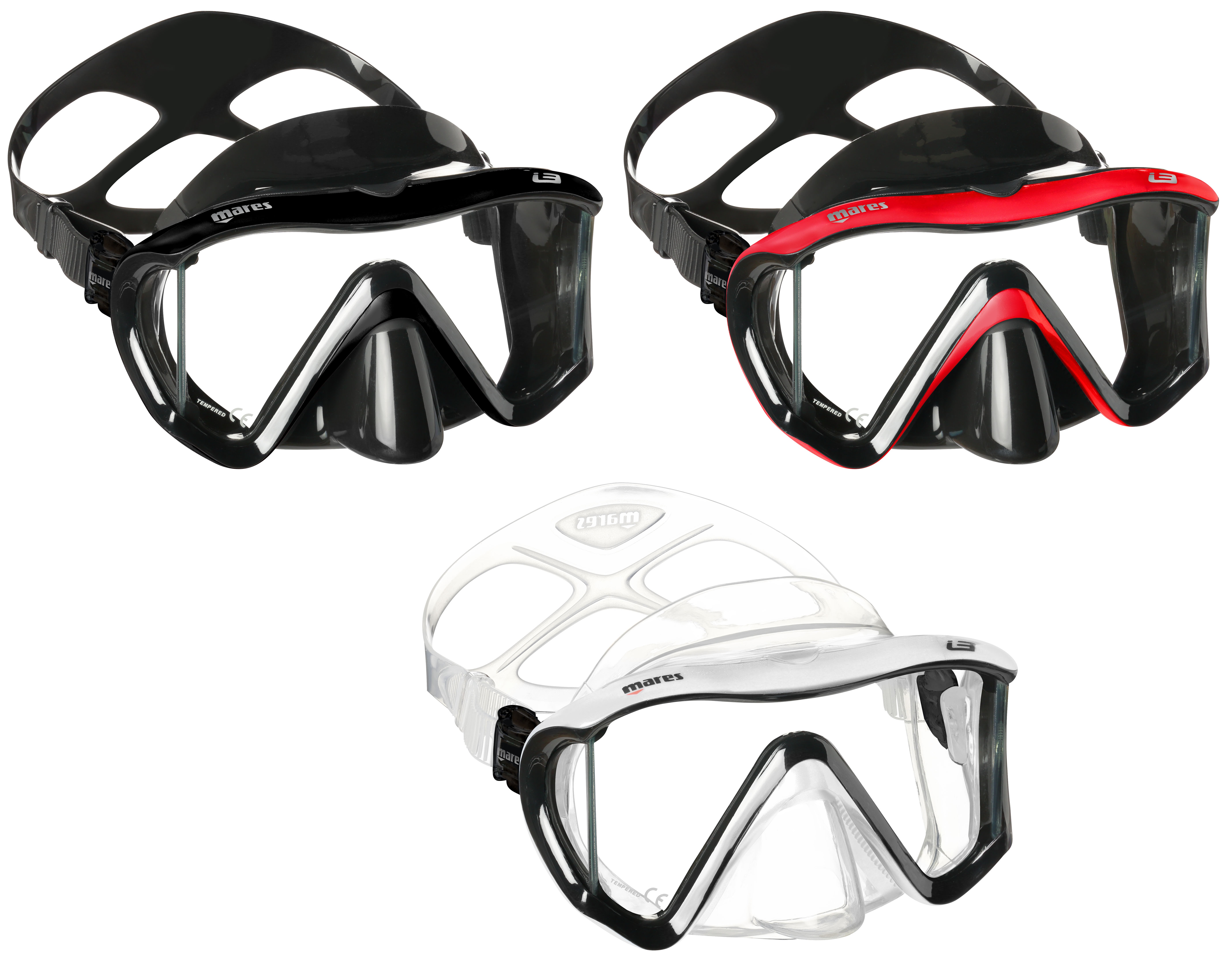 411040_I3_BBKBKset Mares i3 Einglastauchmaske Tauchmaske
