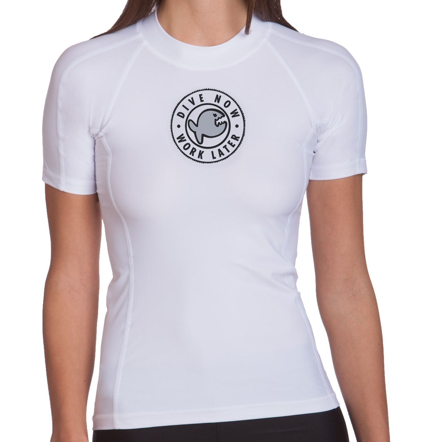 665100_2100_white_dive_now IQ UV 300 Shirt Slim Fit DIVE NOW WORK LATER Damen UV Shirt