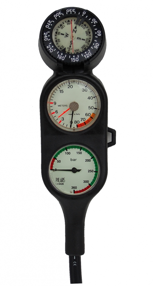 Polaris Top-Line 3er Konsole Finimeter Tiefenmesser Kompass