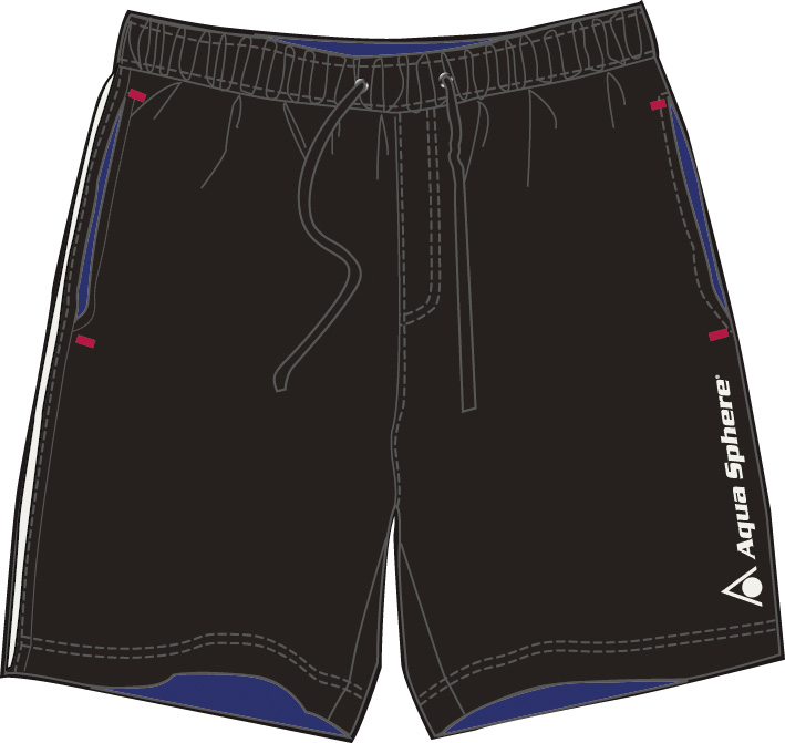 SS1290142XS_Tiber_BlackRoyalBlue Aqua Sphere TIBER Herren Badeshorts Swimshorts