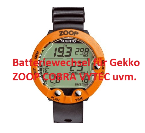batteriewechselzoopgekko Batterieservice / Batteriewechsel vom Profi für Suunto Gekko Vyper Cobra Vytec Zoop