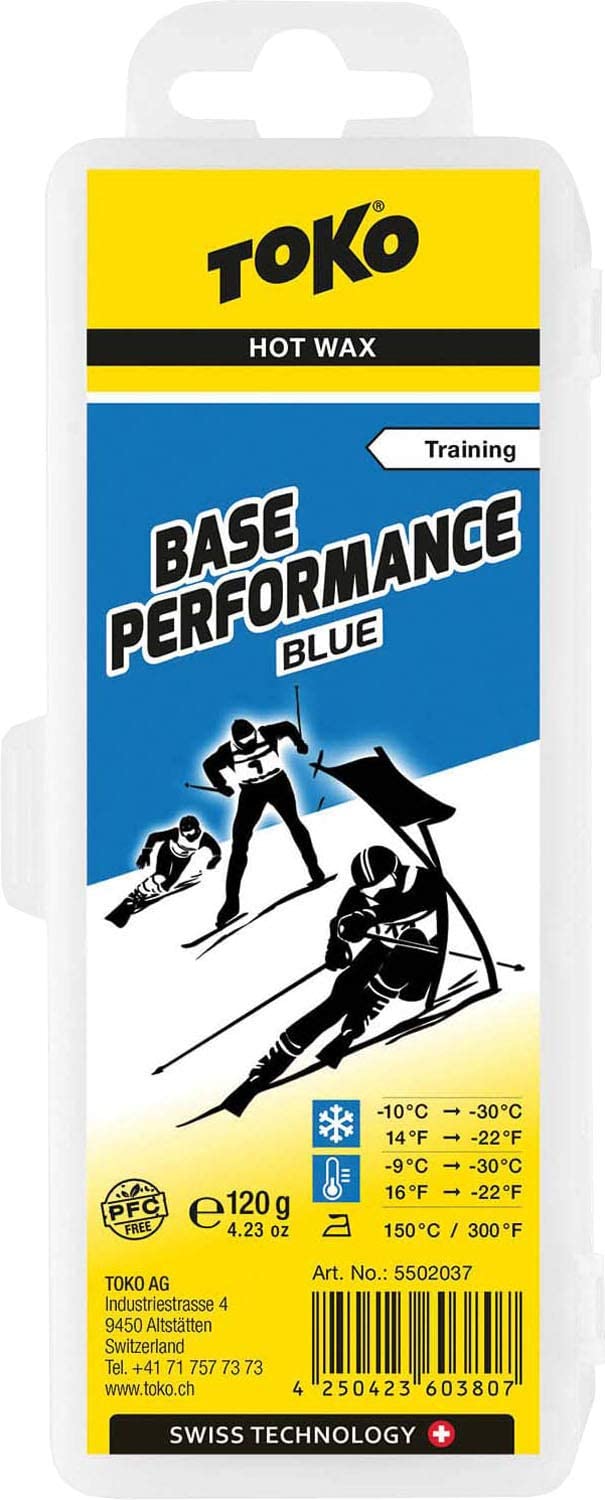 5502037_base_performance_blue TOKO BASE PERFORMANCE blue 120g Hydro Carbon Wax für Training