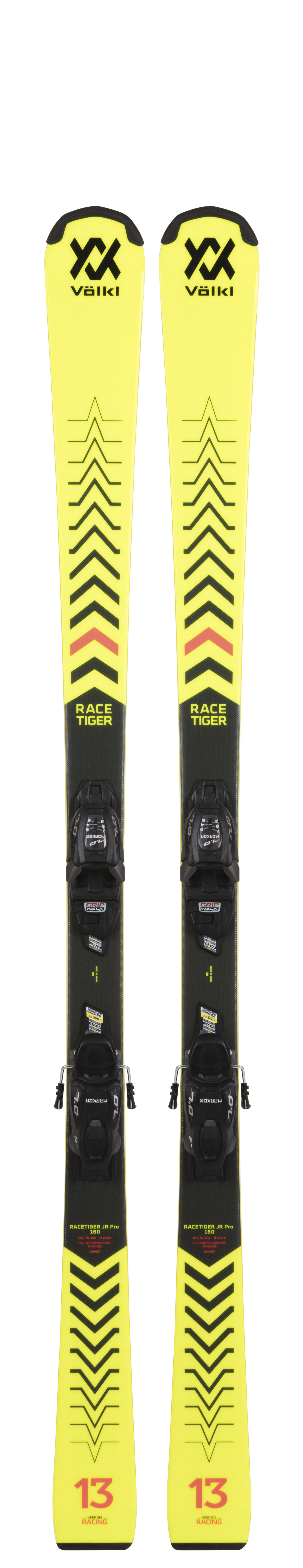 120467-Voelkl-ski-Racetiger-JR-Pro-front VÖLKL RACETIGER JUNIOR PRO mit Bindung 7.0 VMOTION Kinderski Collection 2022