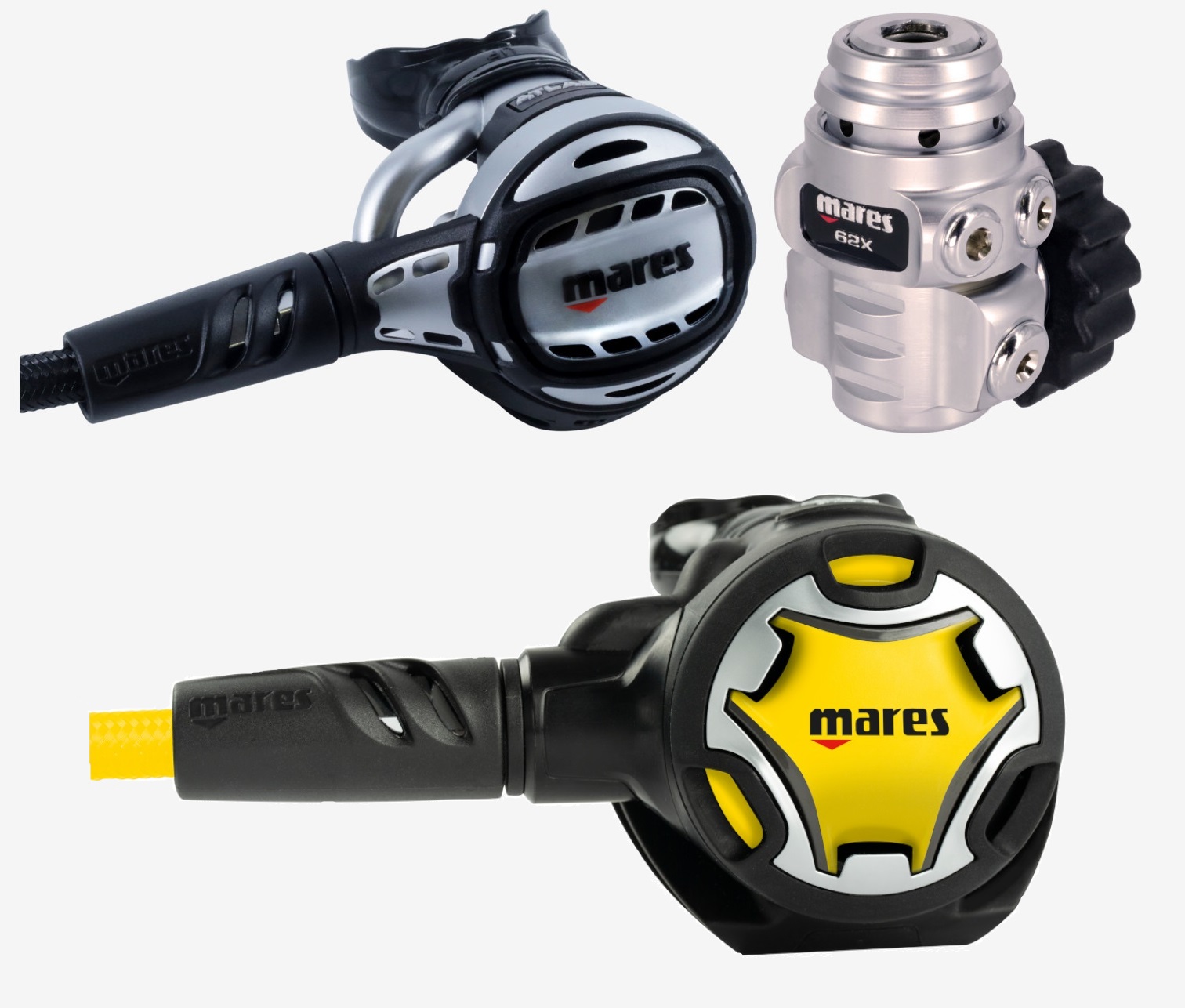 Mares ATLAS 62X mit Octopus DUAL Atemreglerset Lungenautomatset  Mares ATLAS 62X mit Octopus DUAL Atemreglerset Lungenautomatset