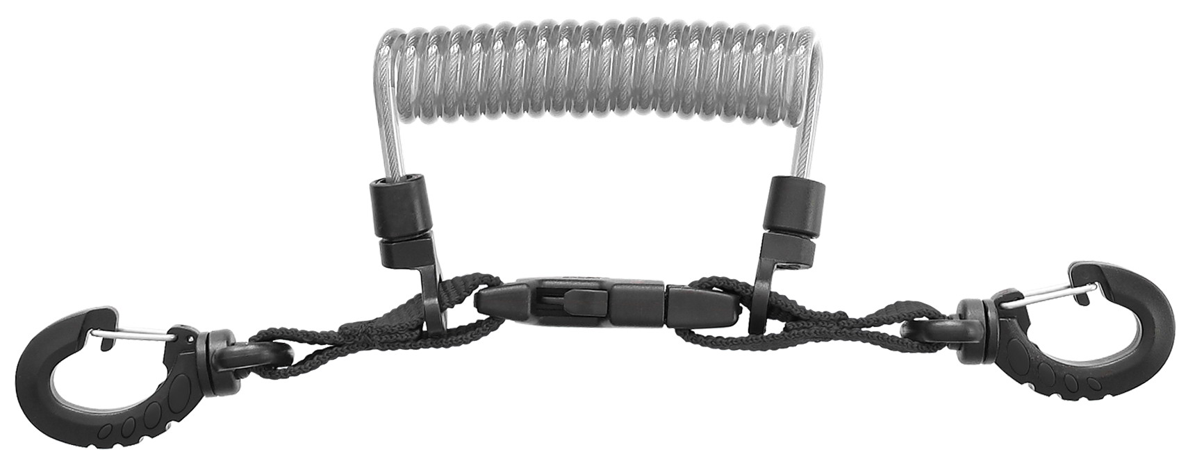 415732_Clip_Estensibile_Inox_con_Laccio Mares INOX Spiralkabel mit Karabiner