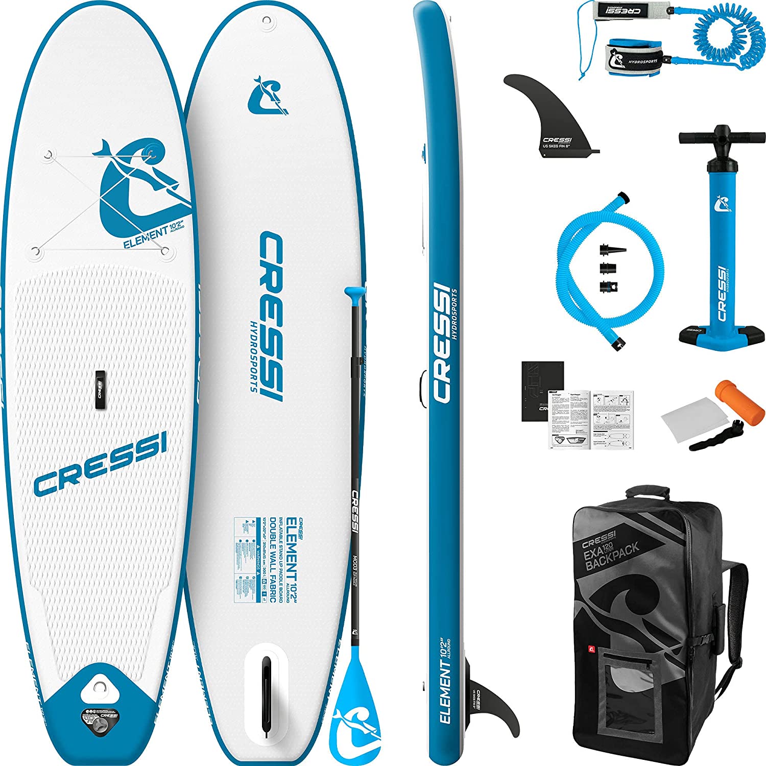 CRESSI ELEMENT ALL ROUND iSUP SET 10'2" SUP Stand Up Paddling Board