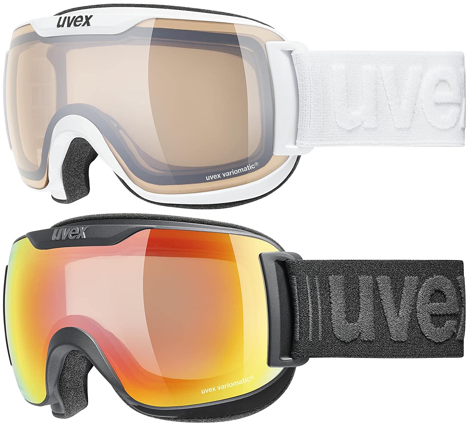S5504481030_downhill_2000_S_V_white_2023set UVEX DOWNHILL 2000 S V VARIOMATIC Skibrille Snowboardbrille Collection 2023