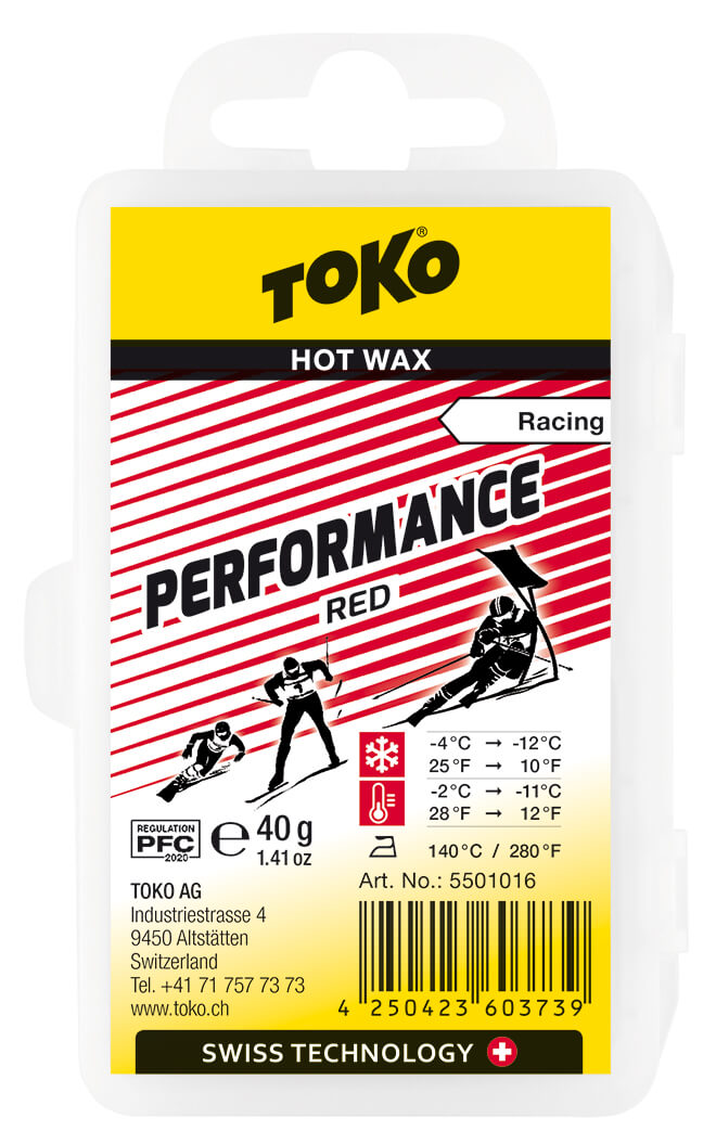 5501016_Performance_red_40g TOKO Performance Racing Hot Wax red 40g Skiwachs Skiwax