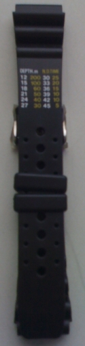 Ersatzarmband für Taucheruhr mit 0 Zeit Tabelle 18 mm Stegbreite
